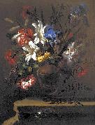 Bartolome Perez Vase of Flowers. oil